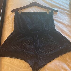Victoria's Secret Black Crochet Swim Coverup